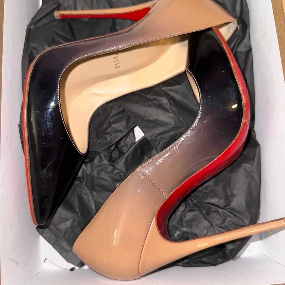 Christian Louboutin Black and Red Stiletto Heels
